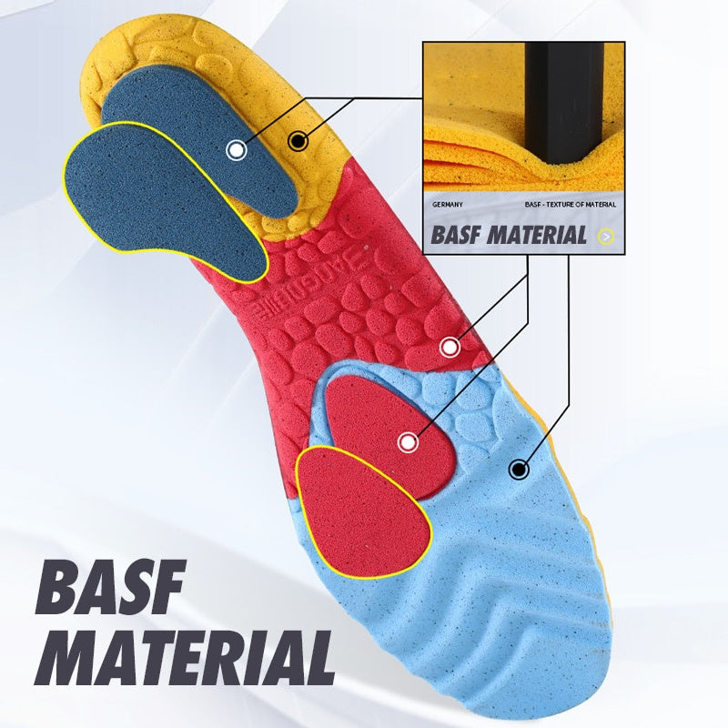 3ANGNI New Design Comfort Insoles Arch Support Shoe Pad Heel Shock Absorption for Women Men Sport BASF PU Foam Insoles