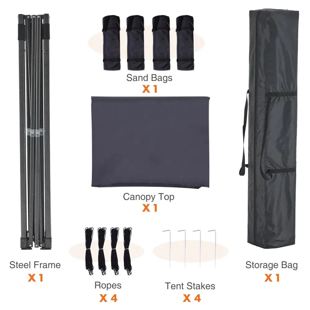 10 X 10ft Up Canopy Tent Easy Setup Outdoor Shade Instant Portable Sun Shelter Canopy Tent For Parties Camping Beach - 5