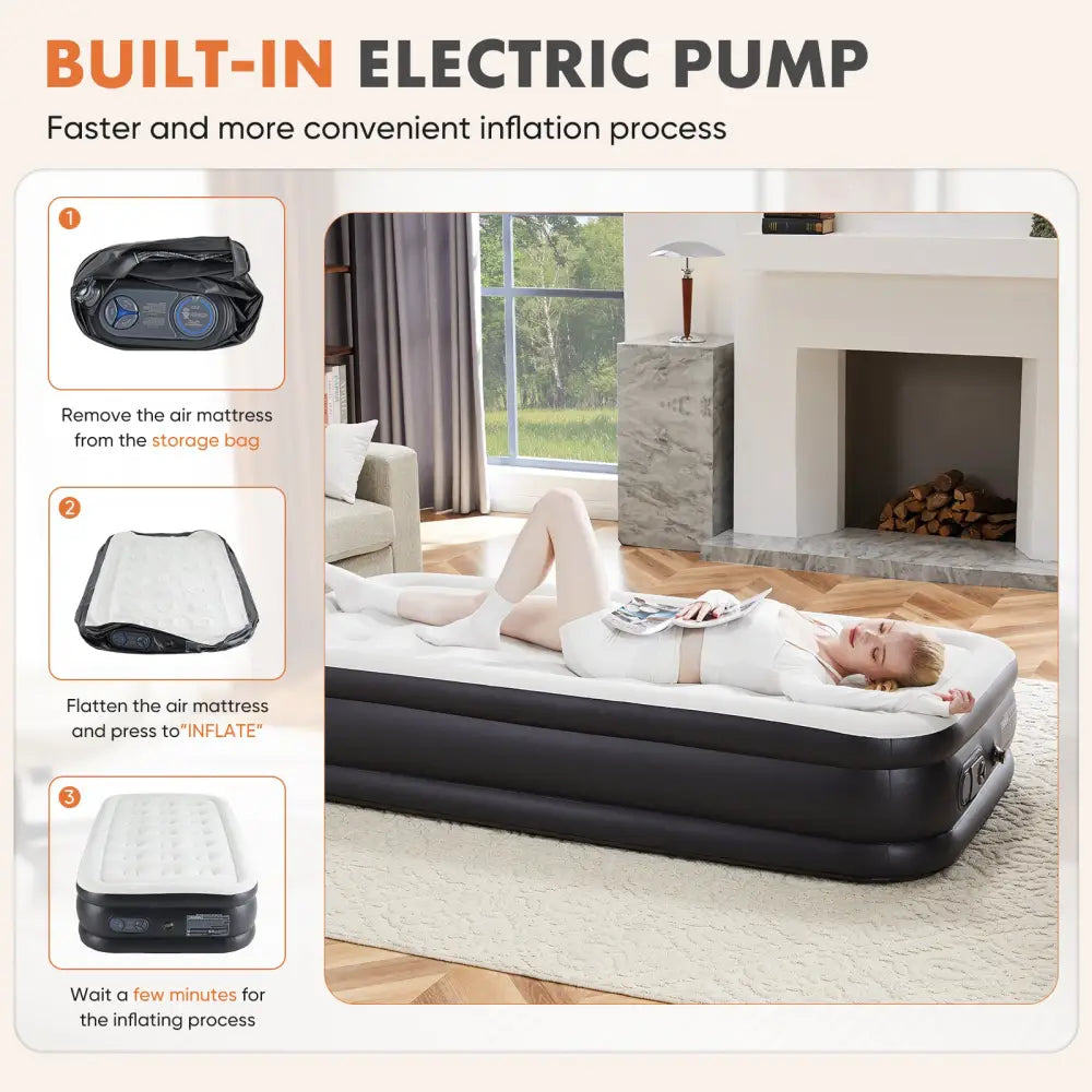 18 Inch Inflatable Mattress Air Bed - 5