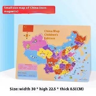 Wooden Magnetic Map Puzzle Puzzle Toy
