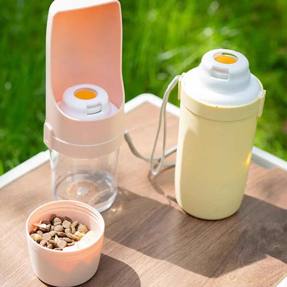 2 In 1 Travel Dog Water Bottle Pet Water Dispenser Feeder Drinking Feeder Dog Outing Water Feeder Pets Outdoor Portable Cup Pet Products Beyond Trends Hub