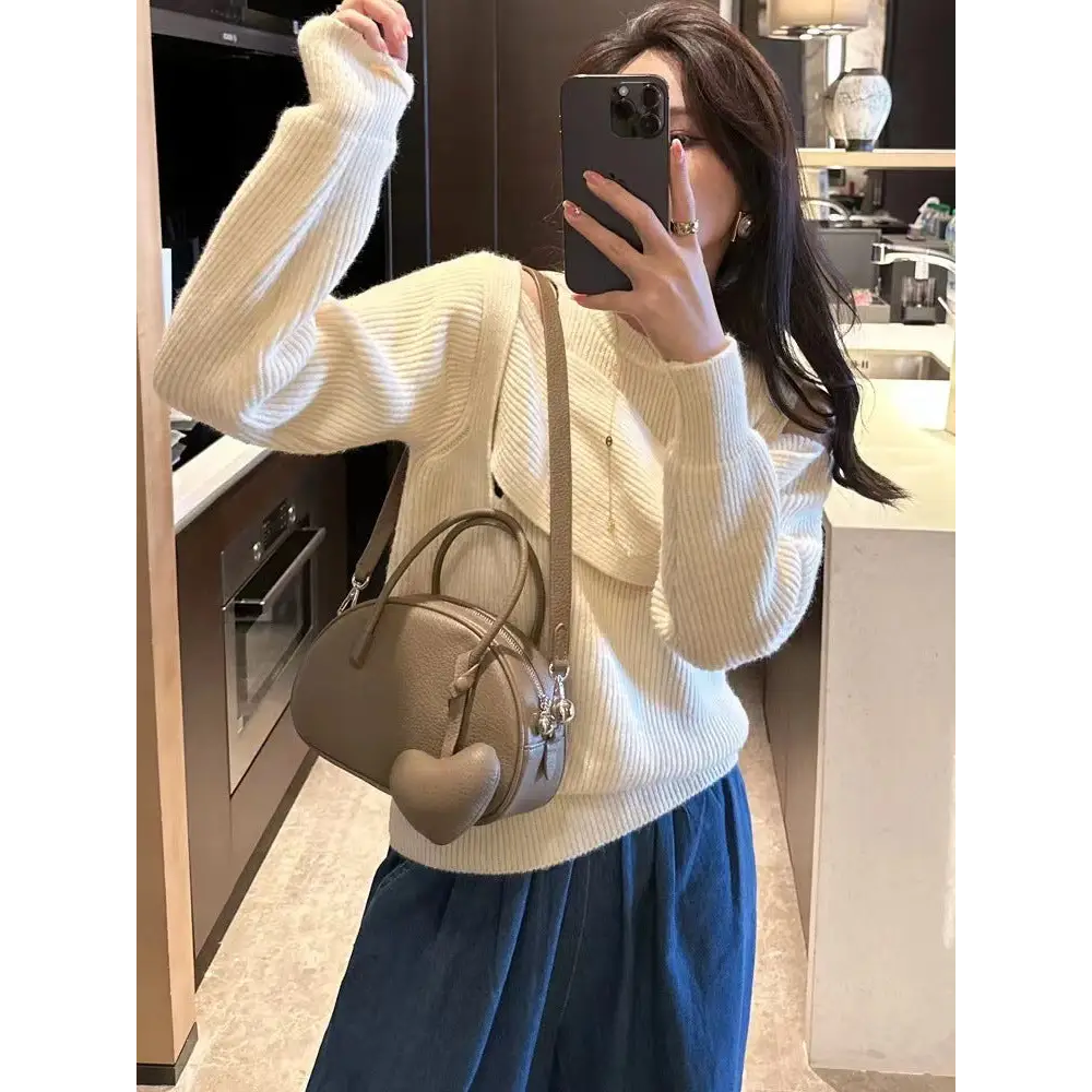 2024 Handbag For WomenLuxury Desinger Heart Crossbody Bag Solid Concise Ladies Femlae Bag Beyond Trends Hub