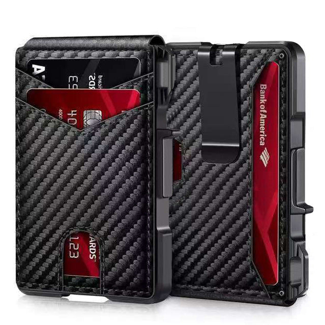 Carbon Fiber Cardholder Folding Wallet