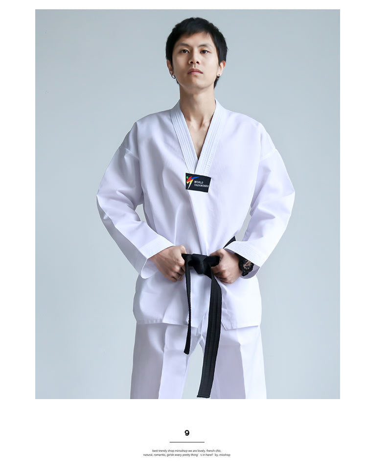 Boxing Uniform Taoist Robe Beginner Short Sleeve Training Clothes Clothing Embroidered