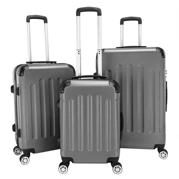 3-in-1 ABS Trolley Case 20 Inches 24 Inches 28 Inches Dark Gray - Dark gray - 5