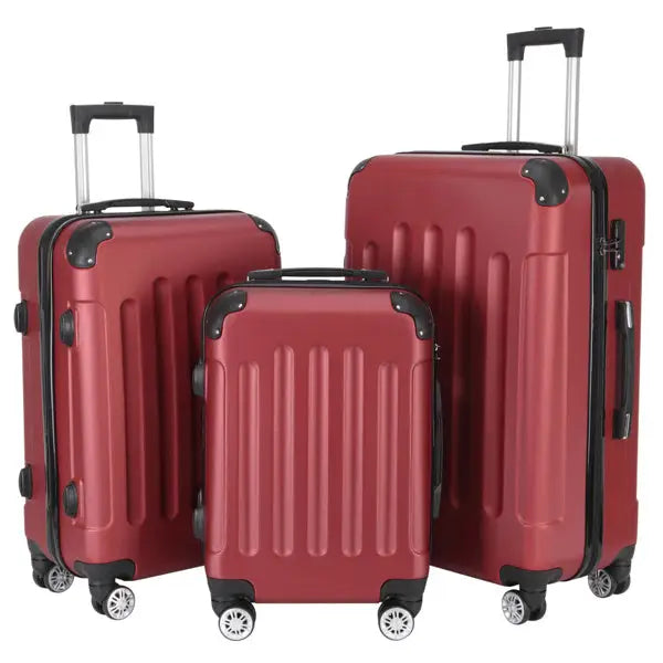 3-in-1 Swivel Wheel With Handle 4 Corner Protectors Trolley Box 20in 24in 28in ABS Aluminum Alloy Trolley Classic Color
