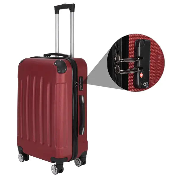 3-in-1 Swivel Wheel With Handle 4 Corner Protectors Trolley Box 20in 24in 28in ABS Aluminum Alloy Trolley Classic Color