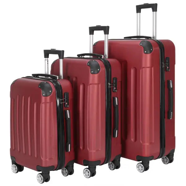 3-in-1 Swivel Wheel With Handle 4 Corner Protectors Trolley Box 20in 24in 28in ABS Aluminum Alloy Trolley Classic Color