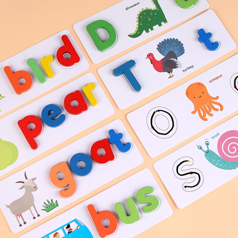 Puzzle English Alphabet Cognitive Puzzle Wooden