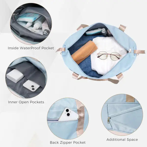 4-piece Luggage Set 20 Inches With USB Port Expandable ABS Durable Suitcase With Travel Bag Cup Holder ABS Hard Shell