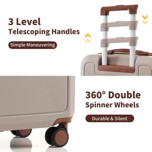 4 Piece Luggage Set With Compression Packing Cubes For Suitcase Expanable Spinner Wheels Lightweight Suitcase With TSA