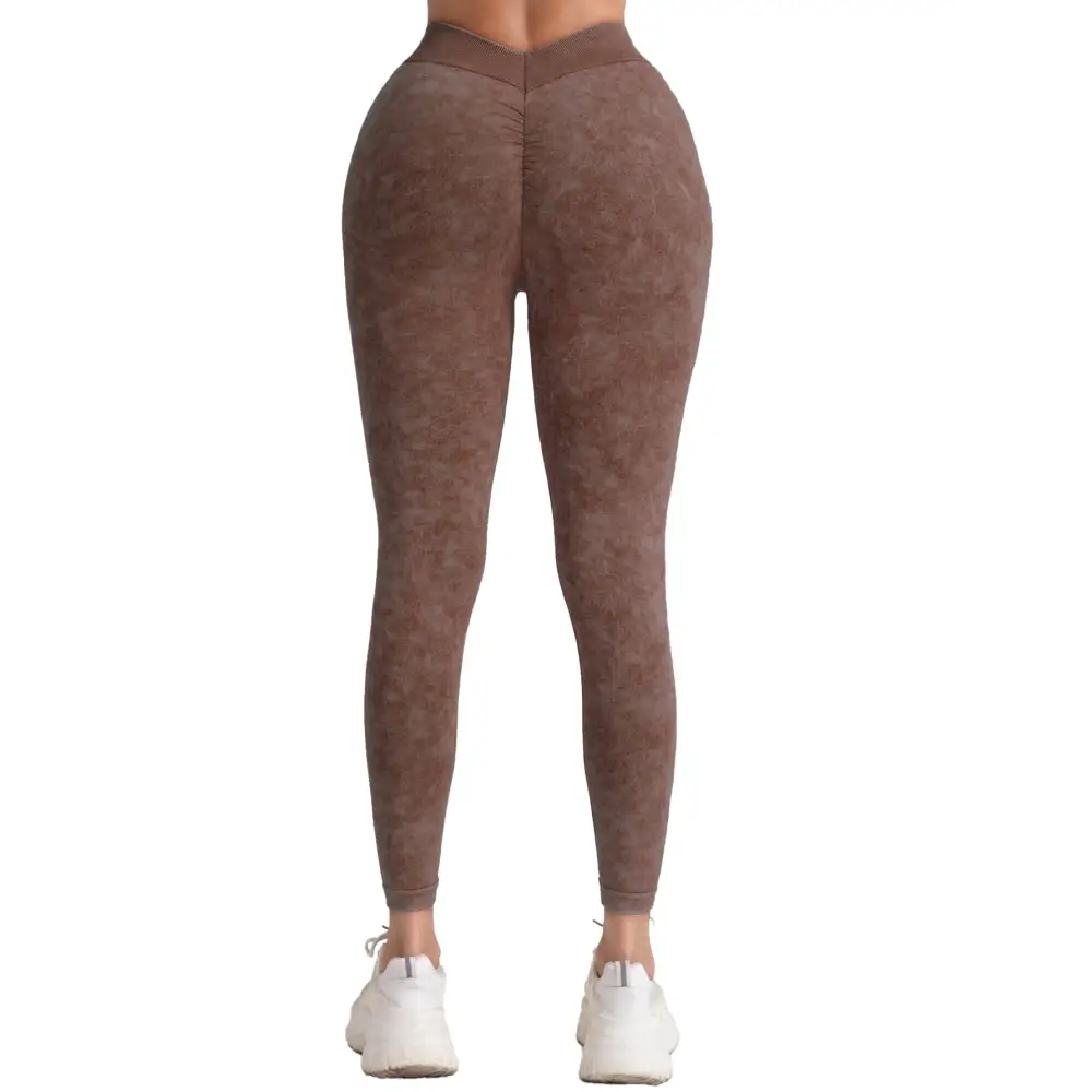 4 Pieces Scrunch Butt Lifting Workout V Back Leggings - 4PACK1 / S