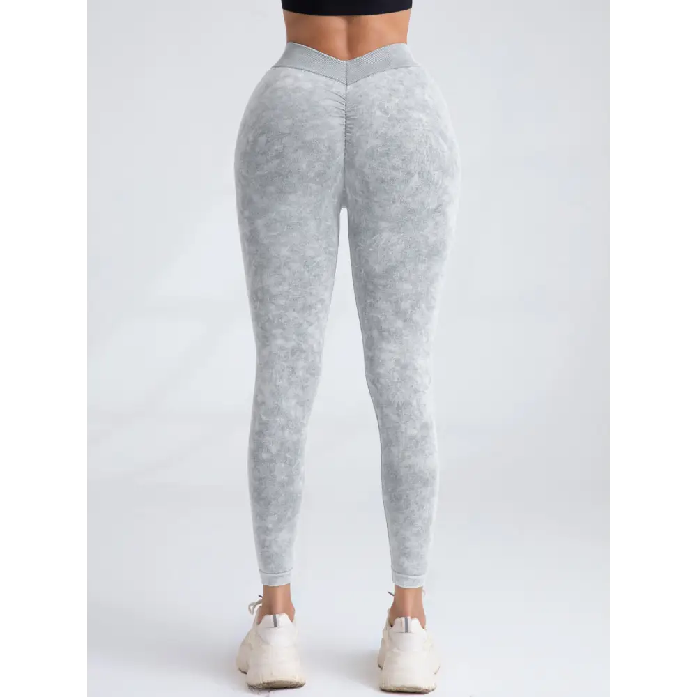 4 Pieces Scrunch Butt Lifting Workout V Back Leggings - 4PACK1 / S