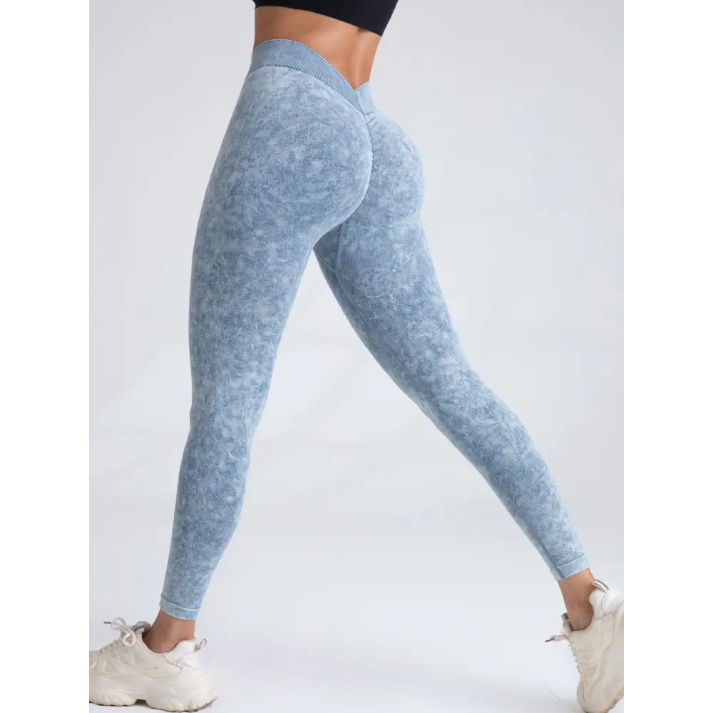 4 Pieces Scrunch Butt Lifting Workout V Back Leggings - 4PACK1 / S