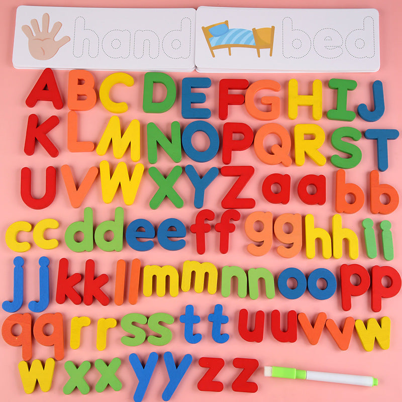 Puzzle English Alphabet Cognitive Puzzle Wooden