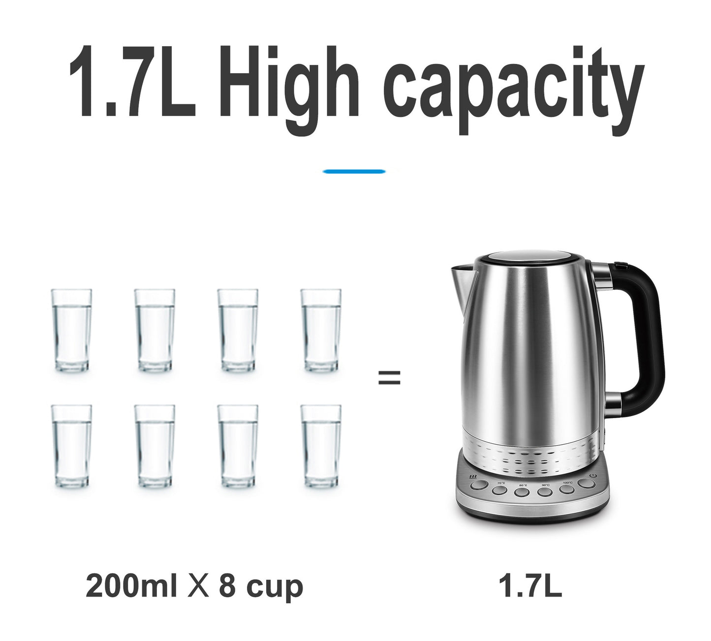Stainless Steel Kettle Automatic Power Off To Prevent Drying