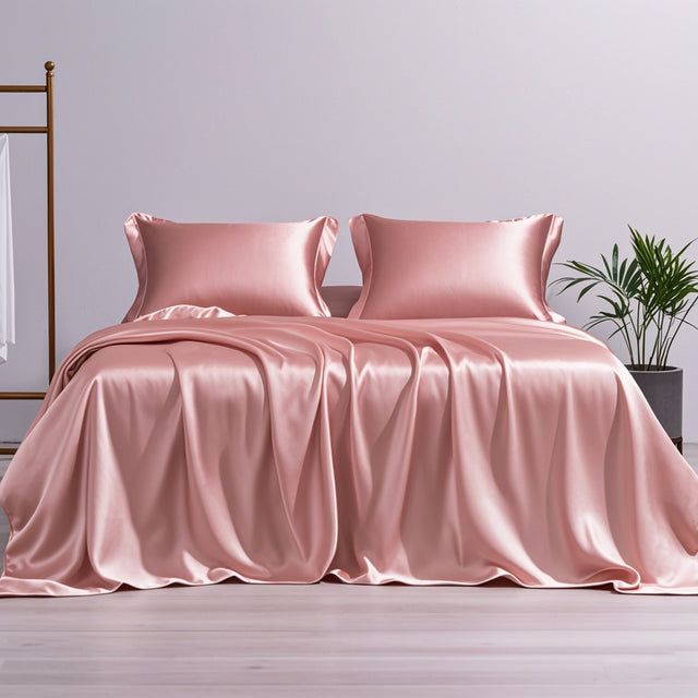 19 M Silk Bed Sheet Fitted Sheet Four-piece Set