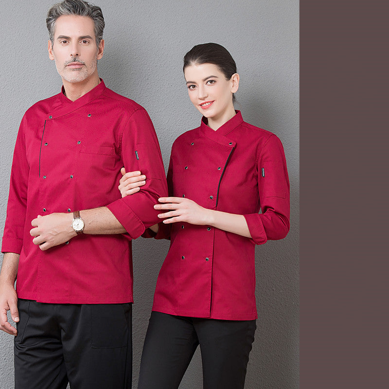 Kitchen Canteen Chef Clothes Autumn And Winter Suit Women