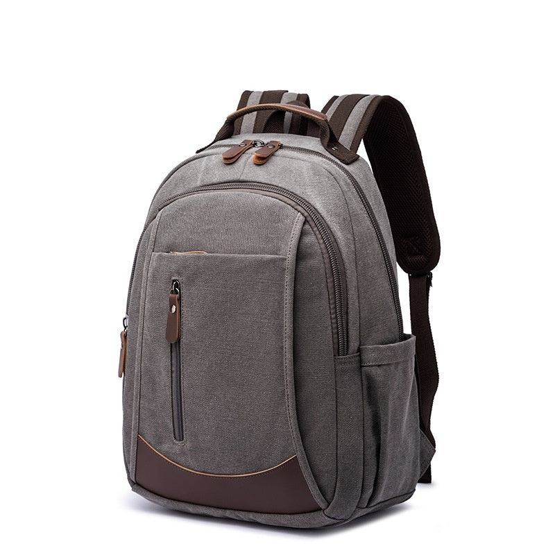 Trendy Solid Color Mens Backpack With Large Capacity