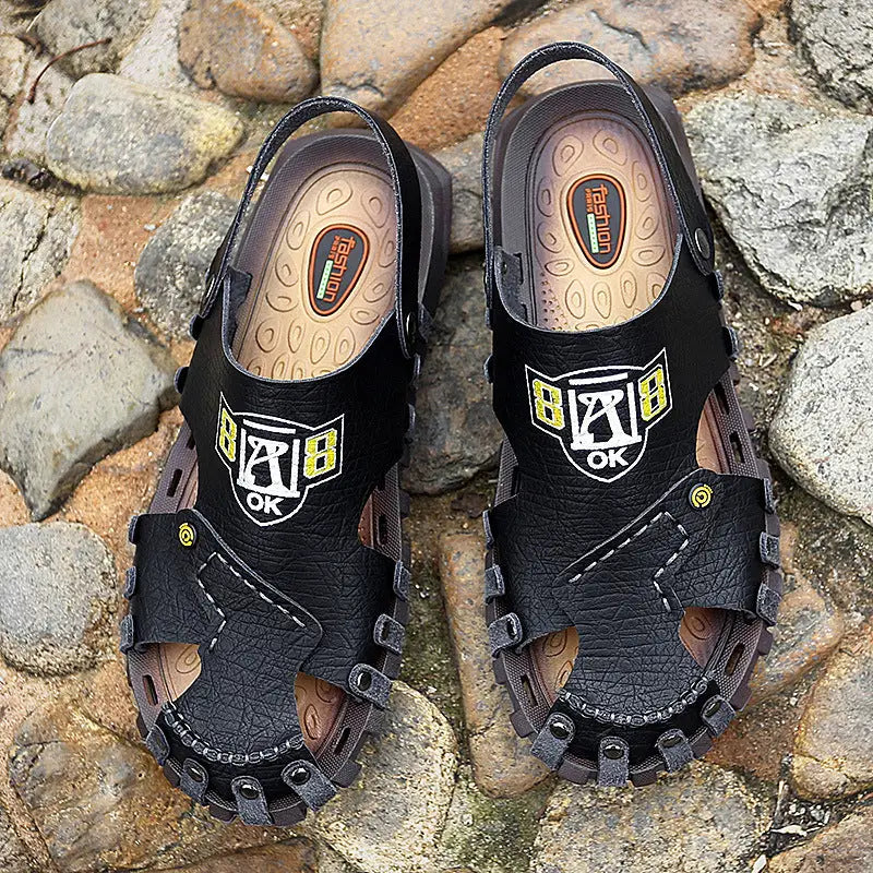 Baotou Sandals Men Casual Leather Sandals Men Beyond Trends Hub