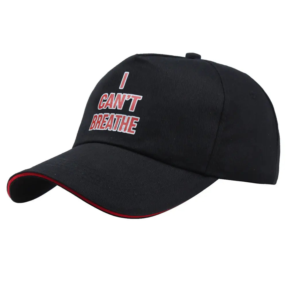 BLACK LIVES MATTER Printed Baseball Cap - Red Edge Sandwich Printing / 58cm Adjustable