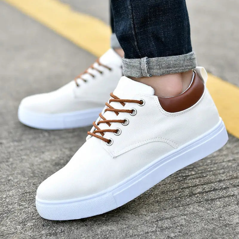 Canvas shoes Korean cloth shoes sports - R009 White / 40