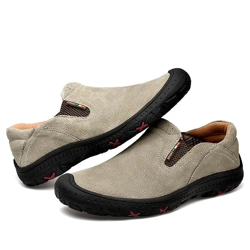 Casual Non-Slip Rubber Soft Sole Hiking Shoes - Khaki / 38