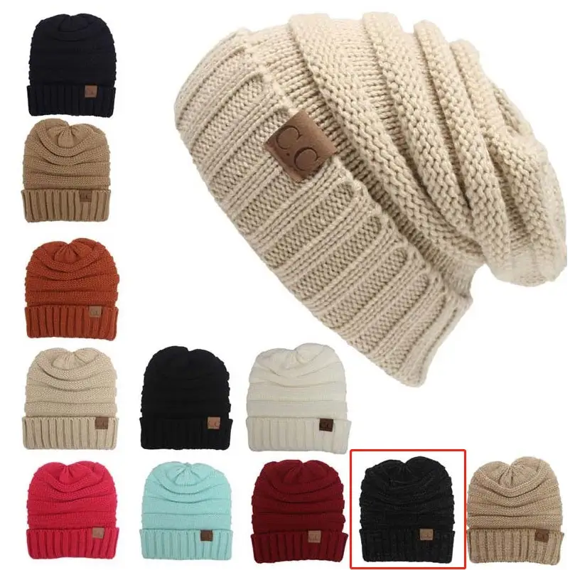 CC Beanies Winter Hats - Blackwhite