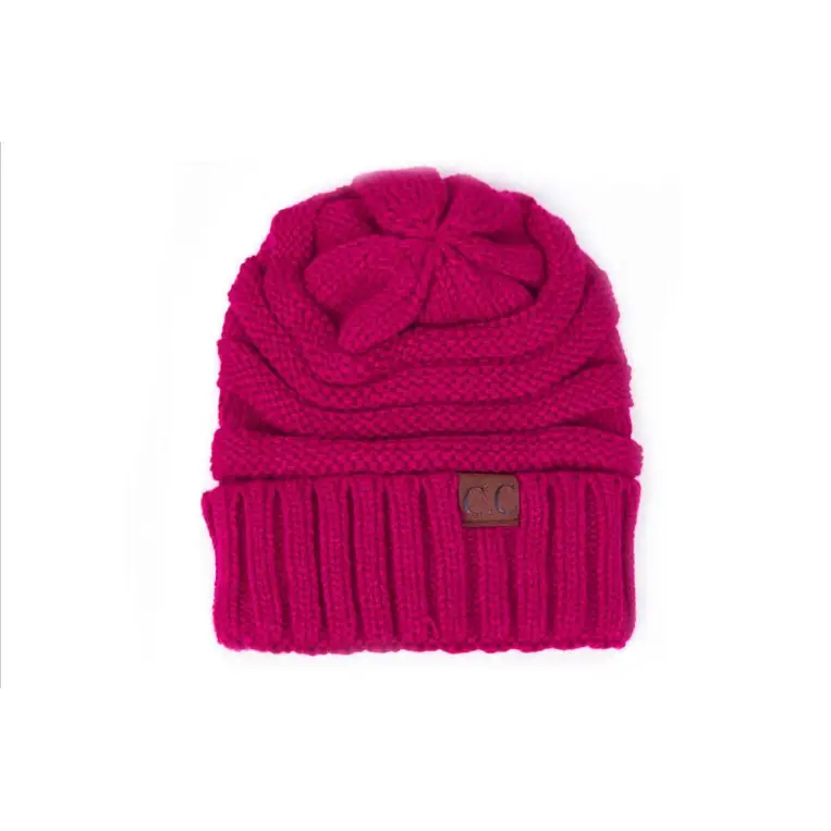 CC Beanies Winter Hats - Rose red