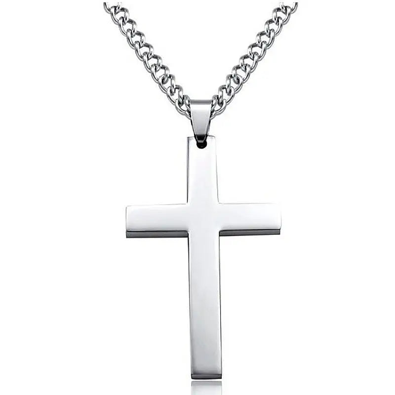 Classic Cross Necklace Men's Pendant Fashion Stainless Steel Jewelry Beyond Trends Hub