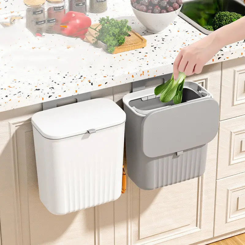 Domestic Hanging Kitchen Waste Bin With Lid Beyond Trends Hub