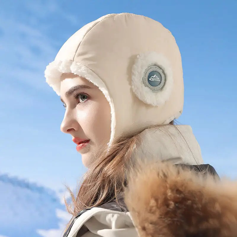 Down Plush Hat For Women Cycling Windproof Waterproof Ear Protection Warm Fashion Hats Winter Thicken Caps Beyond Trends Hub