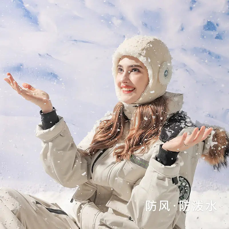 Down Plush Hat For Women Cycling Windproof Waterproof Ear Protection Warm Fashion Hats Winter Thicken Caps Beyond Trends Hub