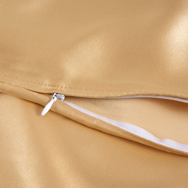 19 M Silk Bed Sheet Fitted Sheet Four-piece Set