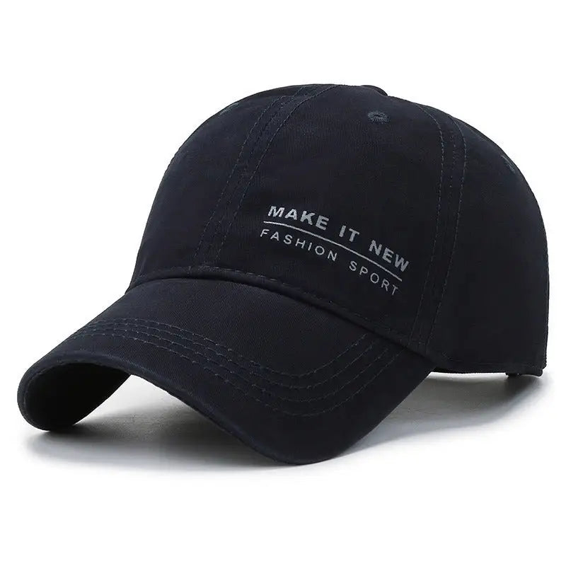 Fashion Letter Printing Baseball Cap Outdoor Casual Sunshade - Navy Blue / Adjustable