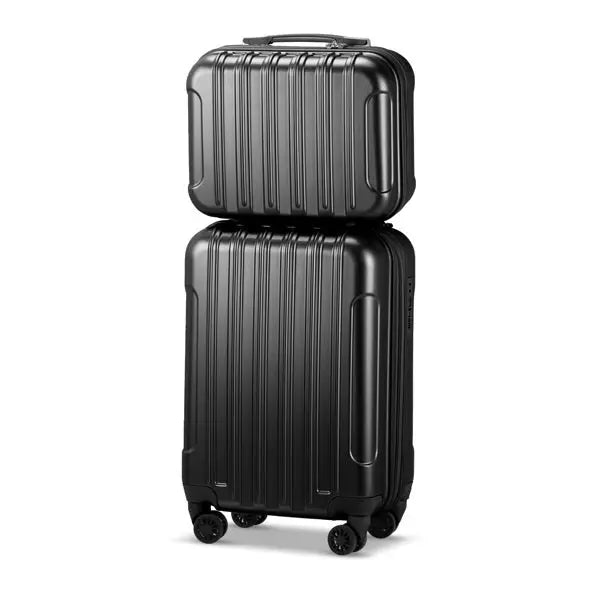 FCH Vertical Pattern 2-Piece Set 20 Inch Expandable With 14 Inch Suitcase ABS PC Trolley Case 14in 20in Silent Wheels