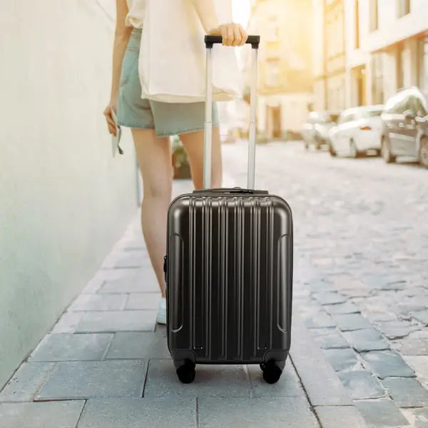FCH Vertical Pattern 2-Piece Set 20 Inch Expandable With 14 Inch Suitcase ABS PC Trolley Case 14in 20in Silent Wheels