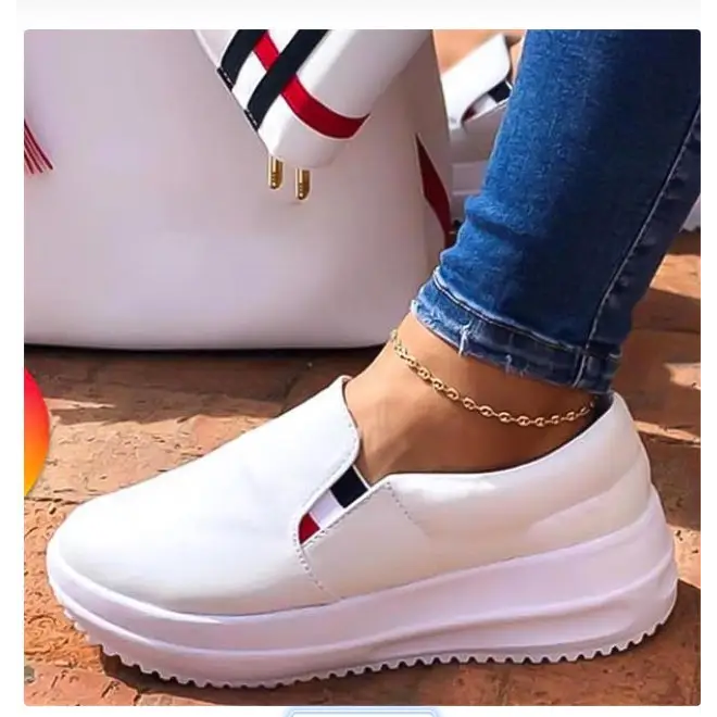 Flat Heel Low-cut Round Toe Solid Color Casual Viscose Ladies Single Shoes - White / 35