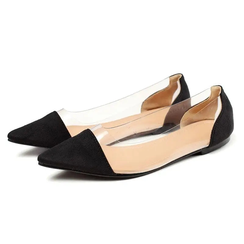Flat Shoes For Women Ladies Fashion Classic Large Slip - Black / 35