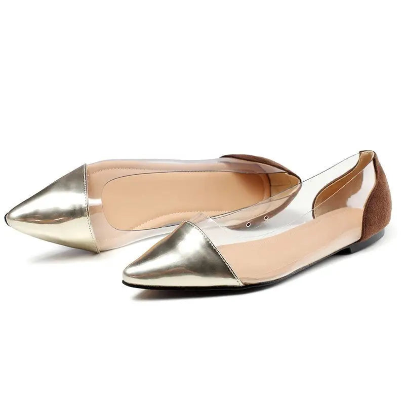 Flat Shoes For Women Ladies Fashion Classic Large Slip - Brown / 35