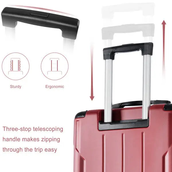 Hard Lightweight And Durable ABS Suitcase With Dual Wheels Expandable 28 Inch Checked In Luggage - 28inch L - 5
