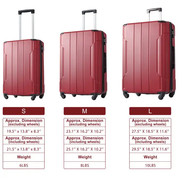 Hard Lightweight And Durable ABS Suitcase With Dual Wheels Expandable 28 Inch Checked In Luggage - 28inch L - 5