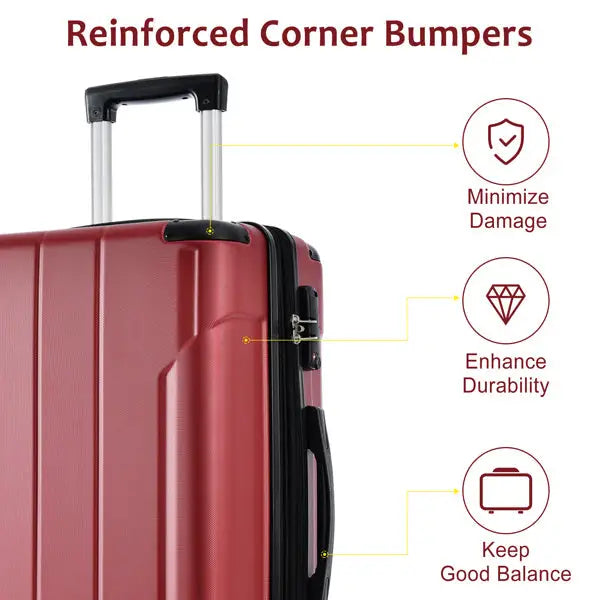 Hard Lightweight And Durable ABS Suitcase With Dual Wheels Expandable 28 Inch Checked In Luggage - 28inch L - 5