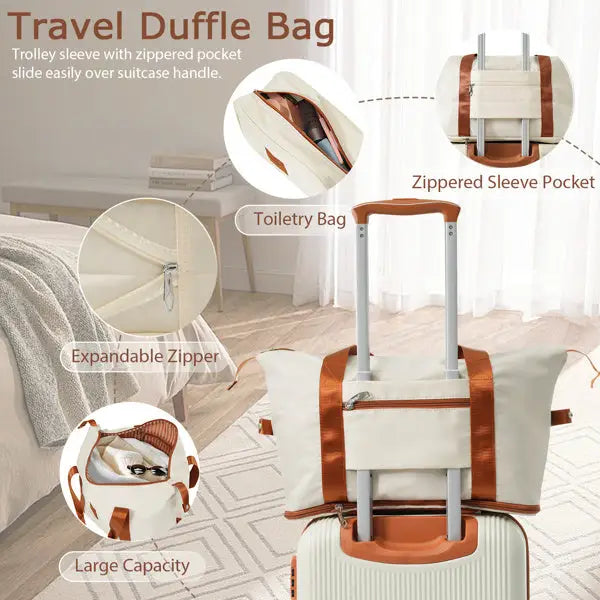 Hard Shell Luggage Set 3-piece Set 20 Inches - Beige - 5