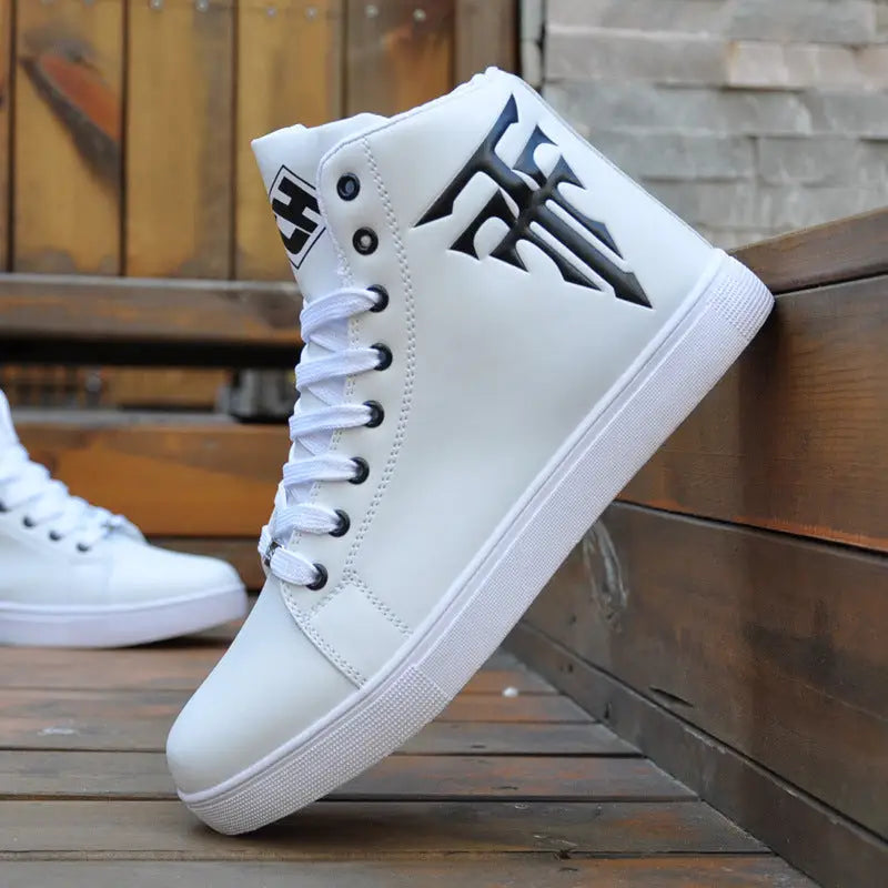 High top sneakers men Martin boots - White / 43