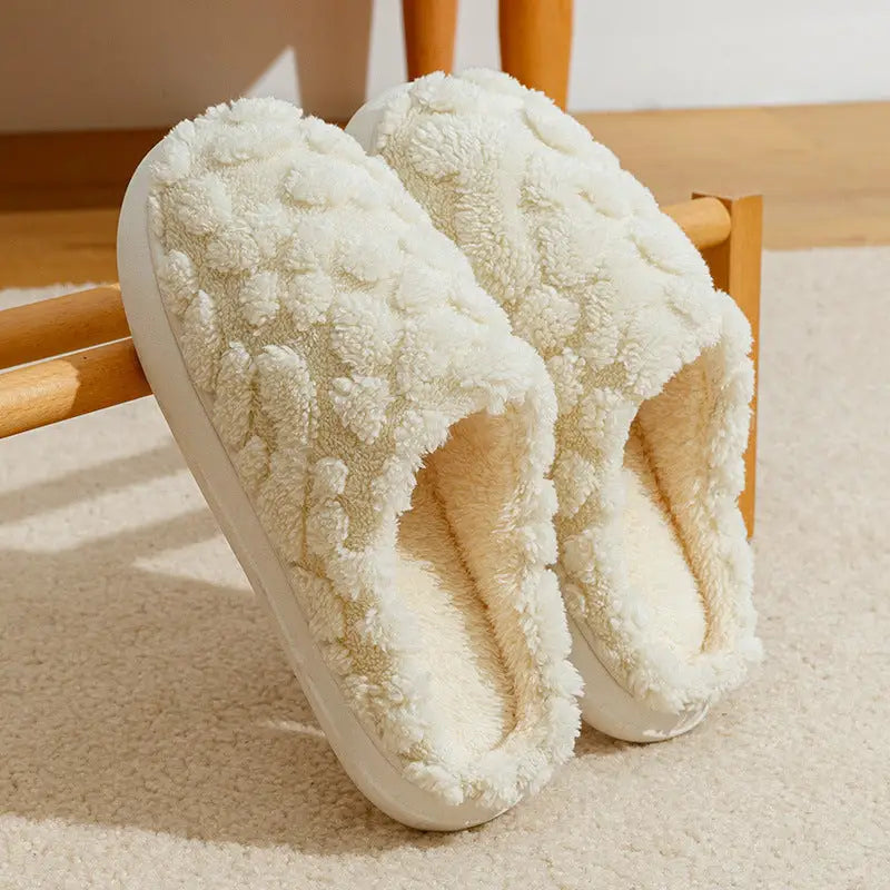 Home Fuzzy Slipper Unisex Cartoon Winter Plush Slipper Anti-Skid Soft Soled Cotton Shoes Comfy Outdoor Couple Slippers Beyond Trends Hub