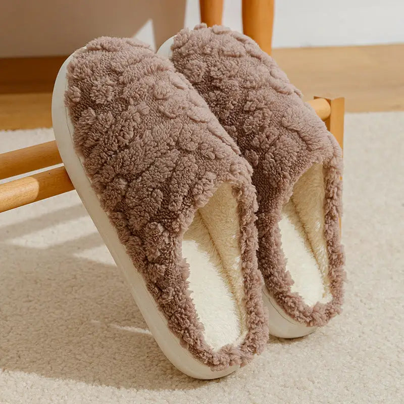 Home Fuzzy Slipper Unisex Cartoon Winter Plush Slipper Anti-Skid Soft Soled Cotton Shoes Comfy Outdoor Couple Slippers Beyond Trends Hub