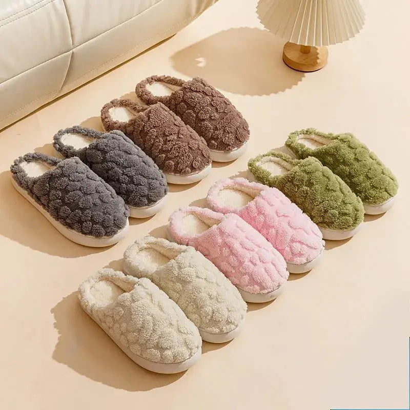 Home Fuzzy Slipper Unisex Cartoon Winter Plush Slipper Anti-Skid Soft Soled Cotton Shoes Comfy Outdoor Couple Slippers Beyond Trends Hub