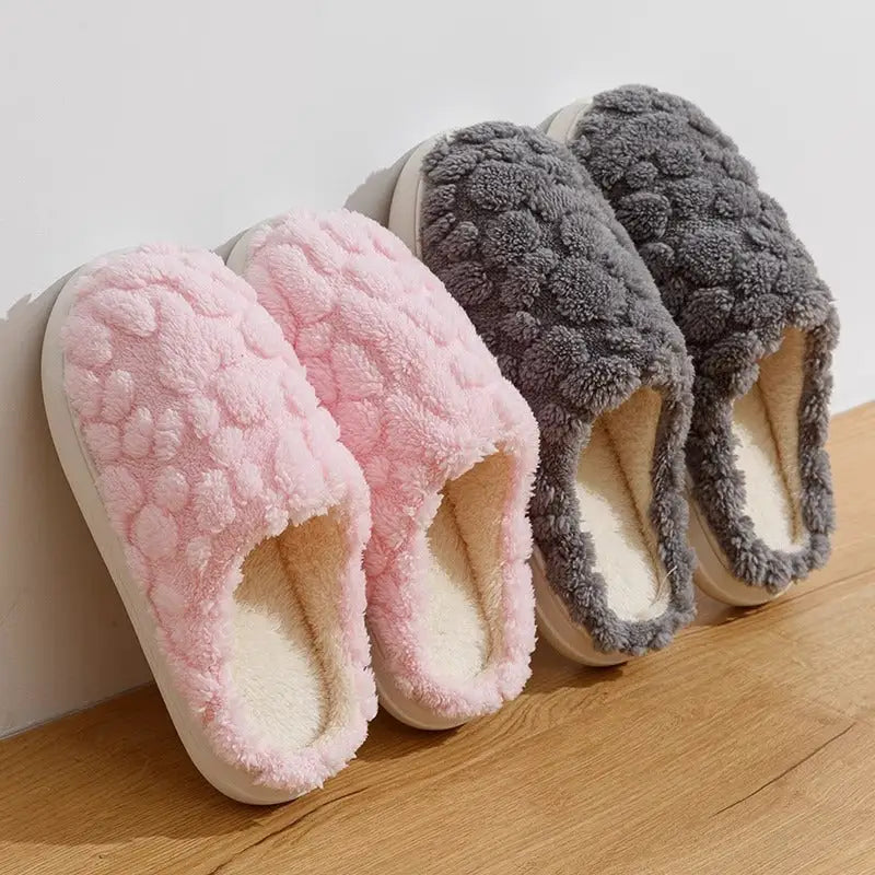 Home Fuzzy Slipper Unisex Cartoon Winter Plush Slipper Anti-Skid Soft Soled Cotton Shoes Comfy Outdoor Couple Slippers Beyond Trends Hub