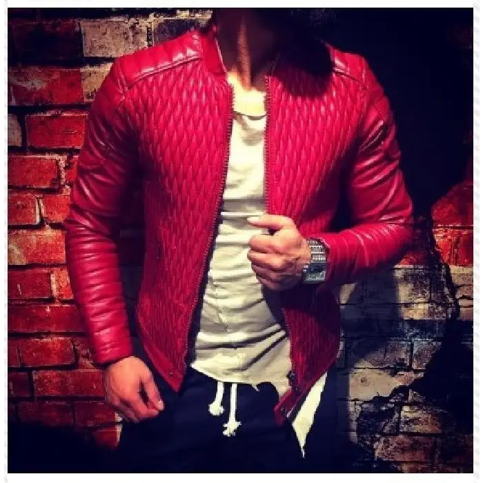 Long Sleeve Zipper Cardigan Jacket Leather Jacket Leather Coat